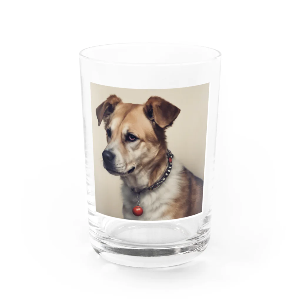 まさのお店の凛々しい犬 Water Glass :front