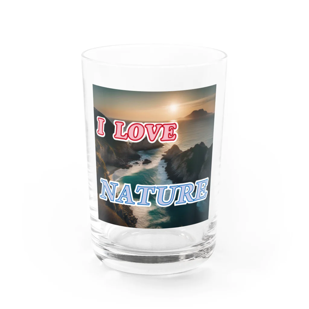 wataru-ingのI LOVE NATURE Water Glass :front