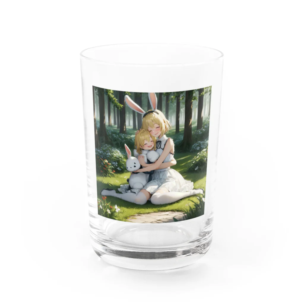 フウマショプの姉妹とうさチャン Water Glass :front