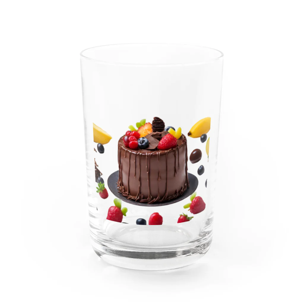 udのフルーツたっぷりチョコレートケーキ Water Glass :front