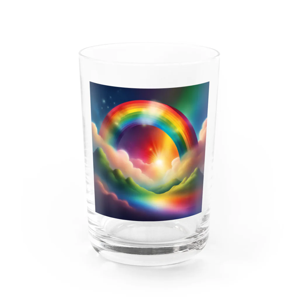 Daisy333の虹 Water Glass :front