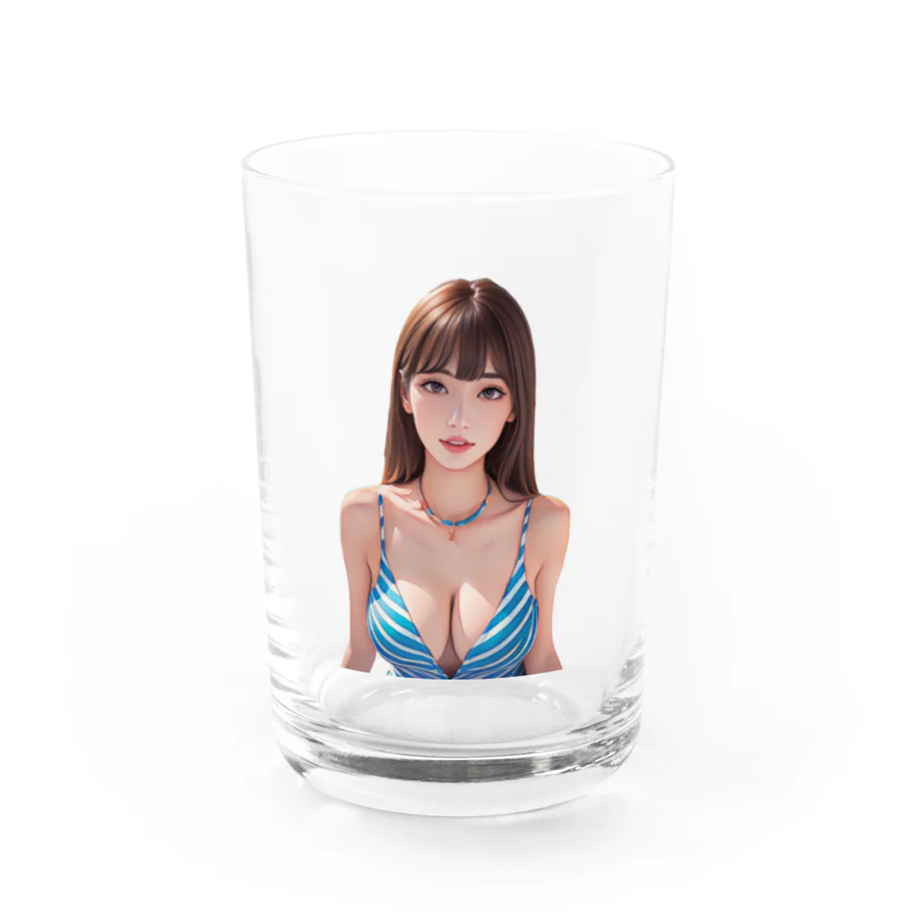 bitpiyoの綺麗なお姉さん Water Glass :front