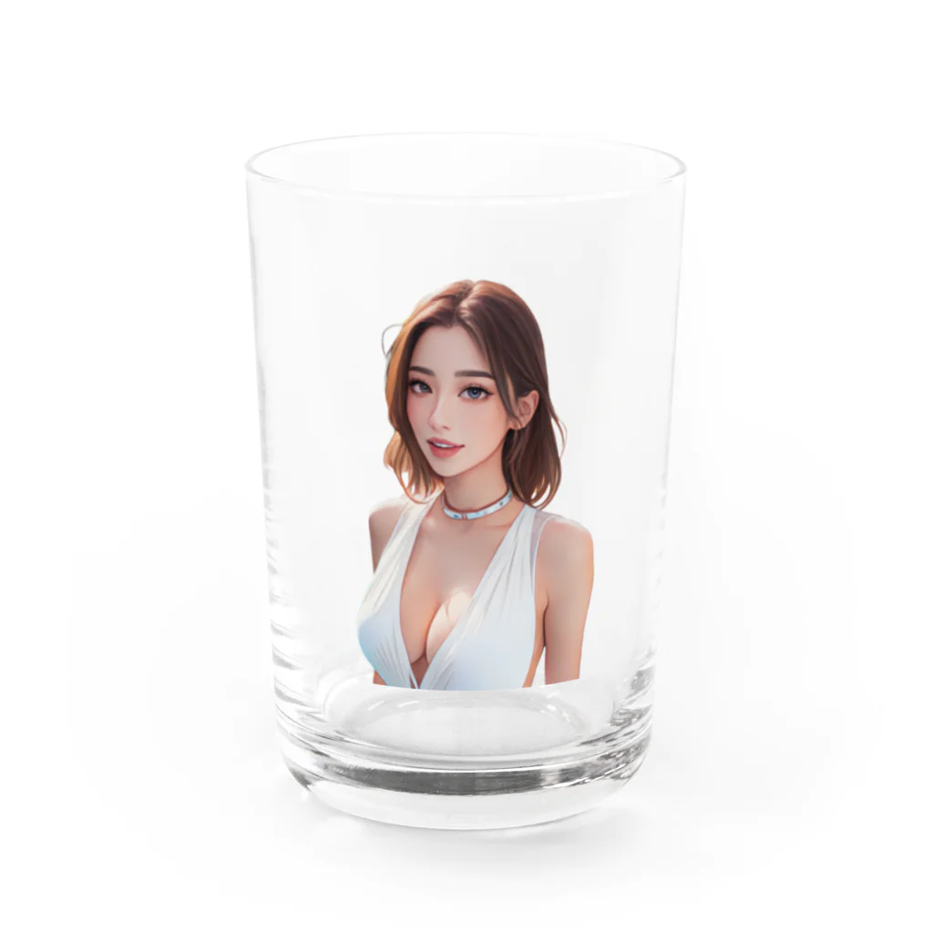 bitpiyoの綺麗なお姉さん Water Glass :front