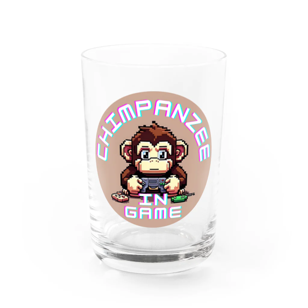 朱音琴音のドット絵のゲーム中のチンパンジー Water Glass :front