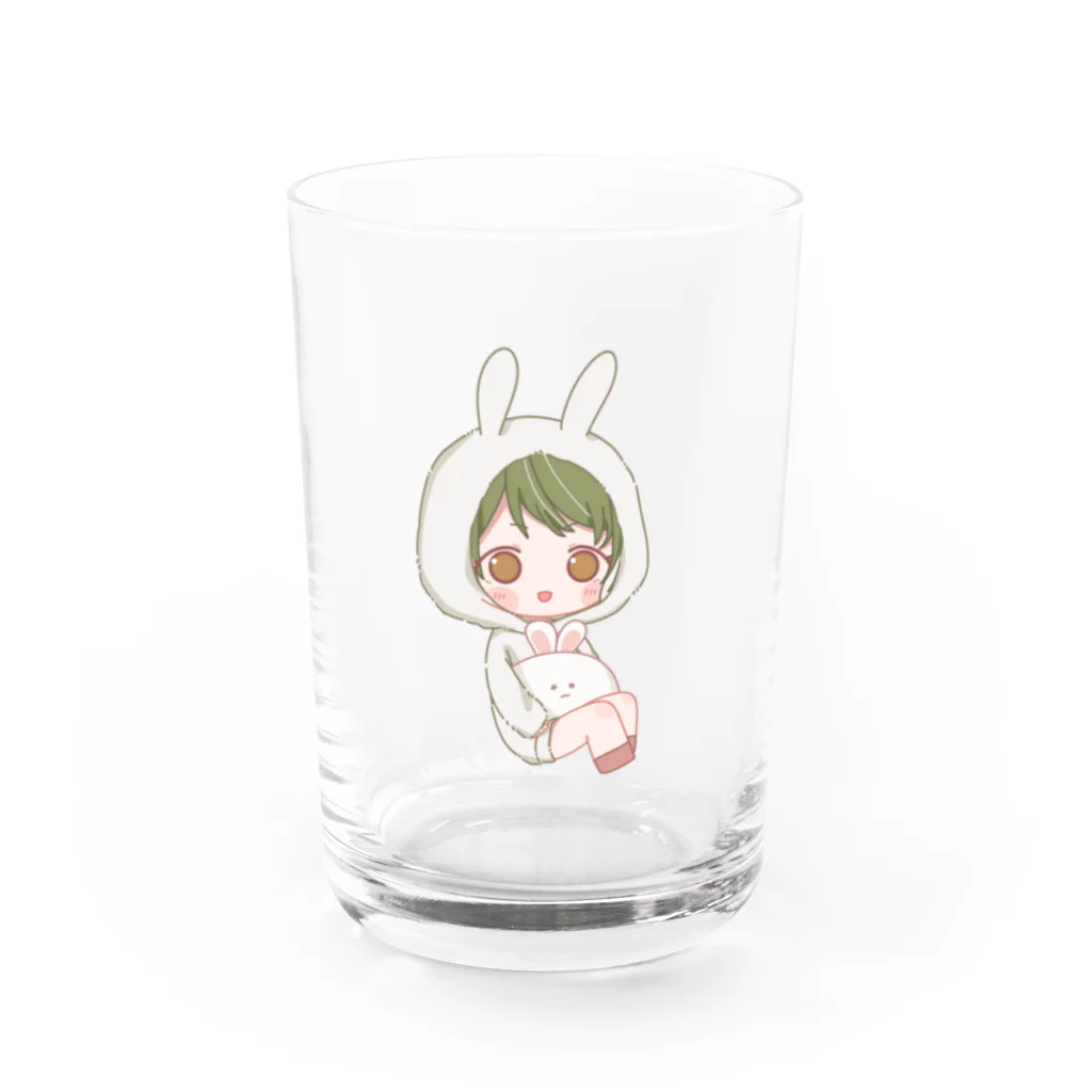 moy024のうさうさもい Water Glass :front