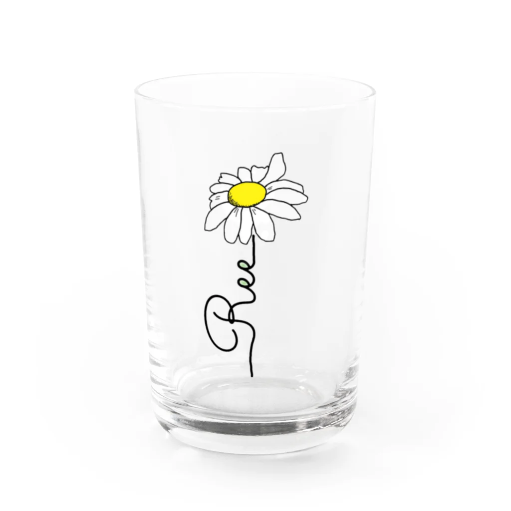 チームりぃの部室のRee Flower Water Glass :front