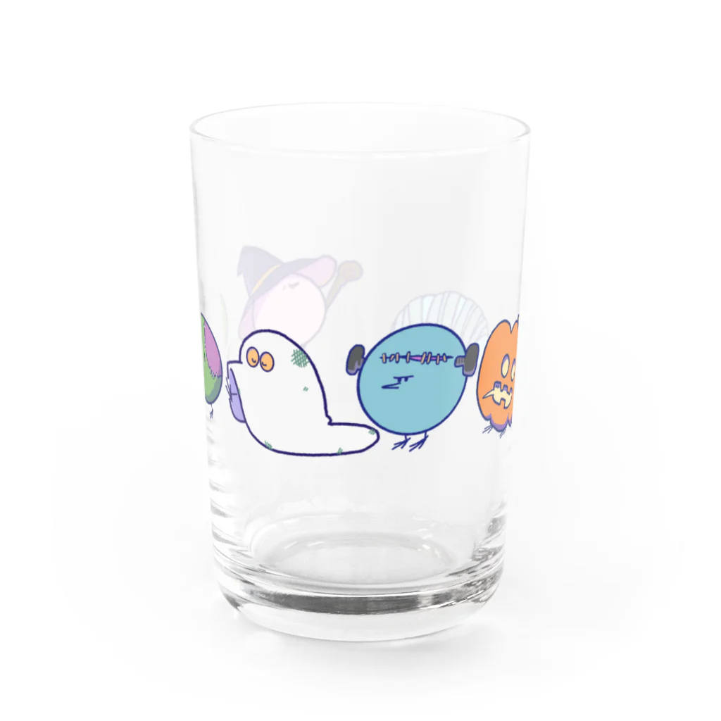 崖からぷっちんのハロウィン仮装とり Water Glass :front