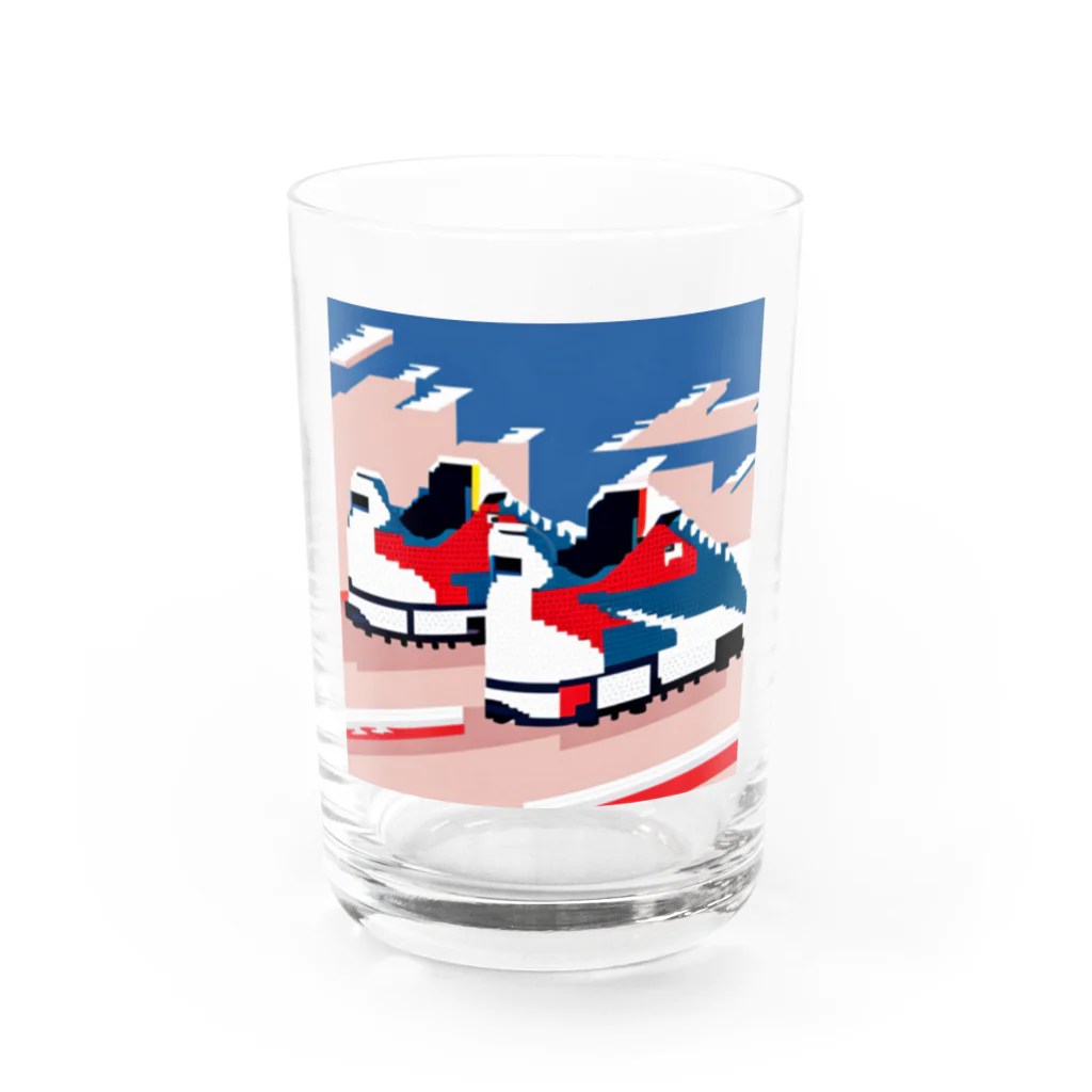 KAKI_のドット絵おしゃれなくつ Water Glass :front