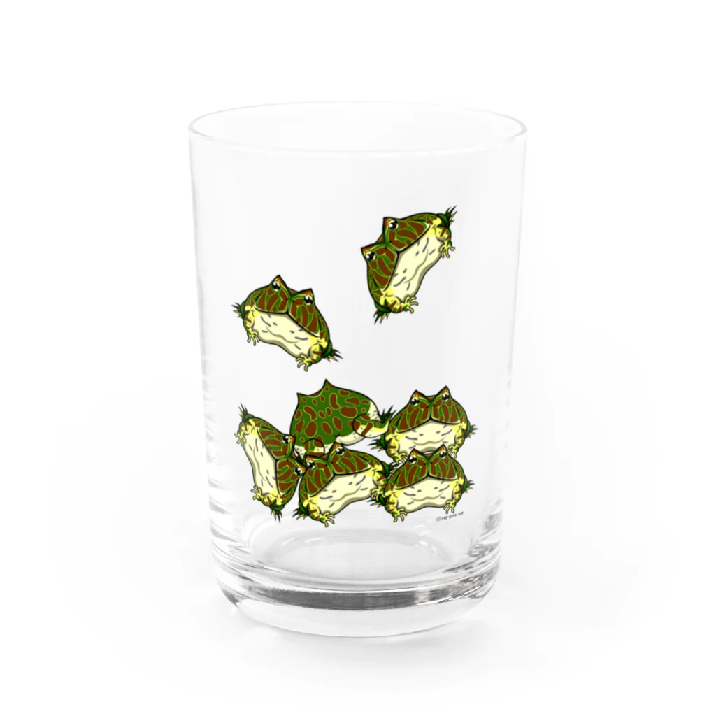 もむのふの爬虫類グッズやさんの積みベルツノグッズ Water Glass :front