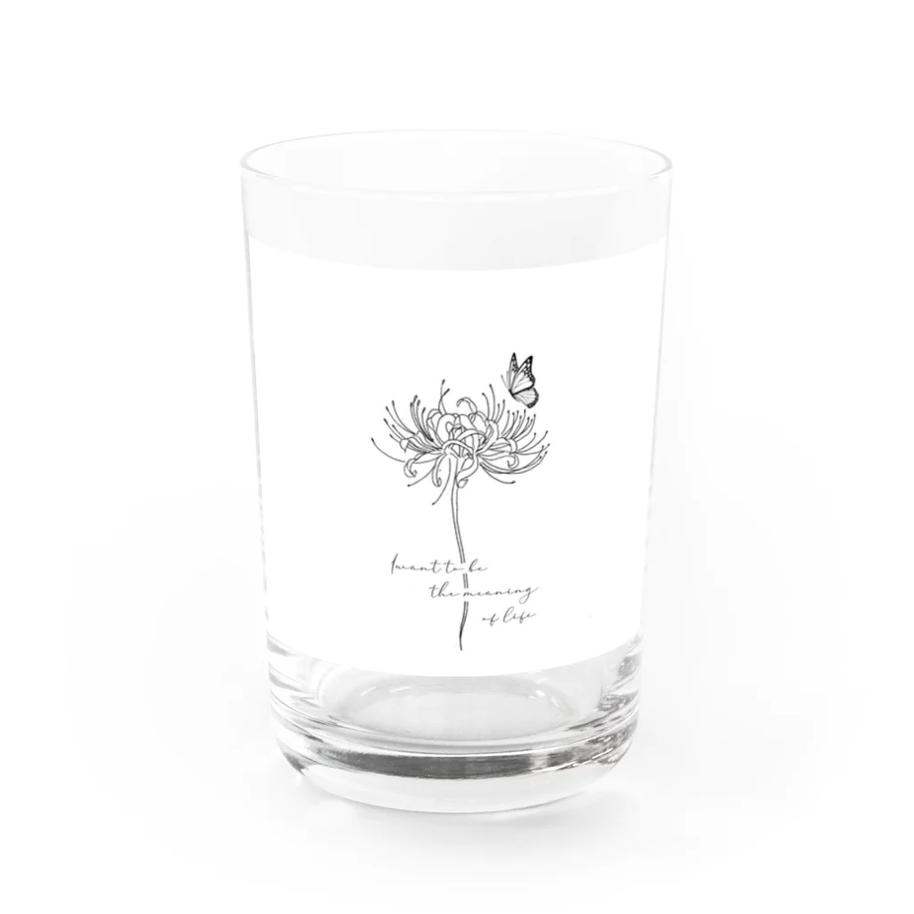 れの彼岸花.🦋 Water Glass :front