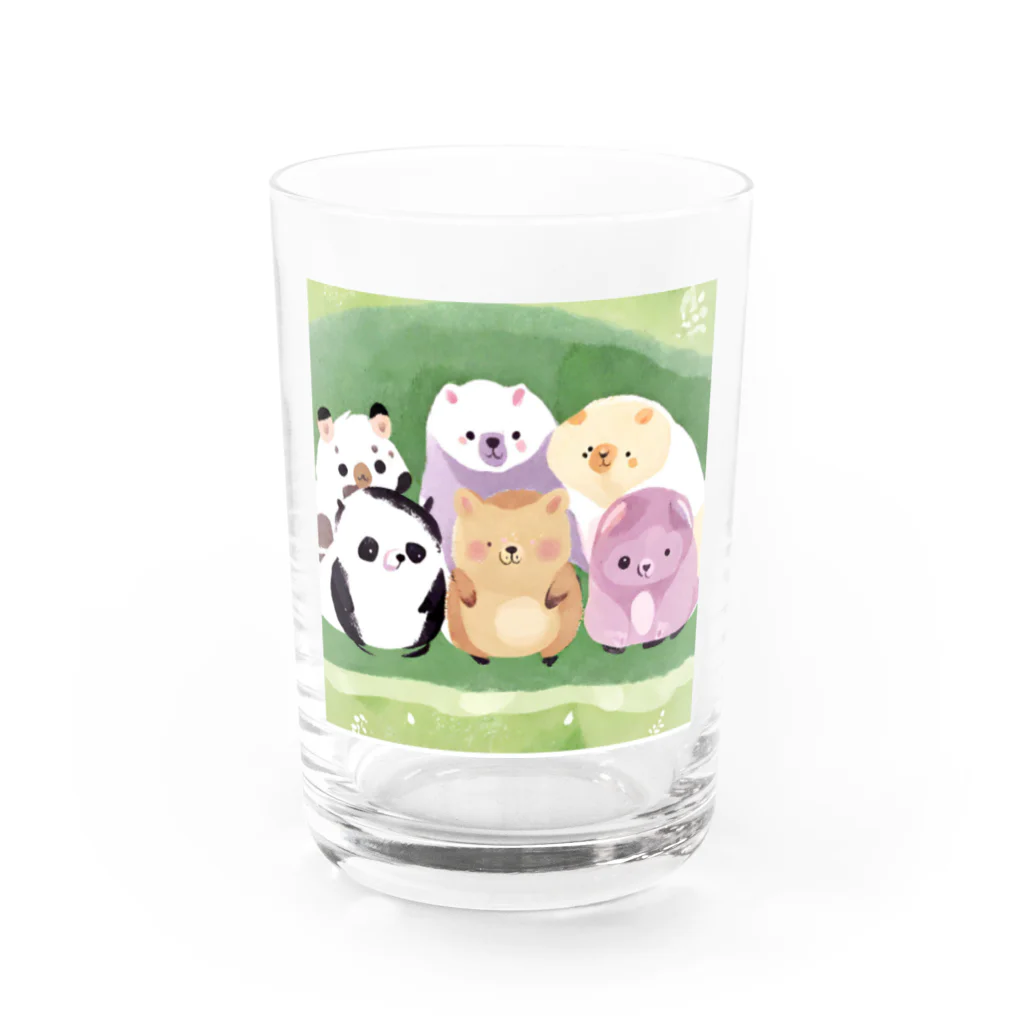 hideyan45の愛くるしいアニマルズ Water Glass :front