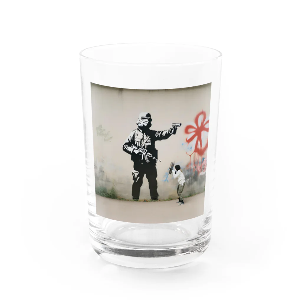 むぎライアンの戦争と平和 Water Glass :front