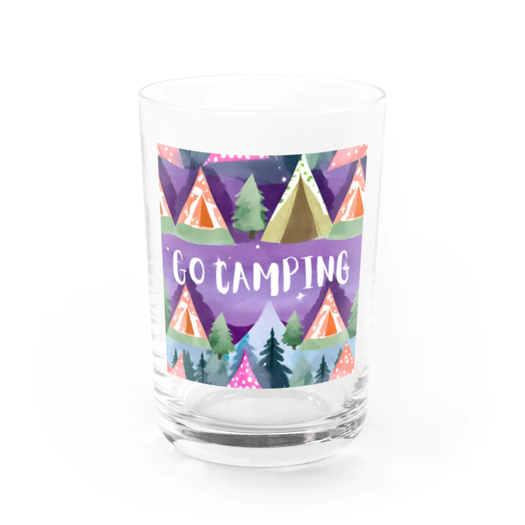 Rico294のカラフルテントでGO CAMPING Water Glass :front