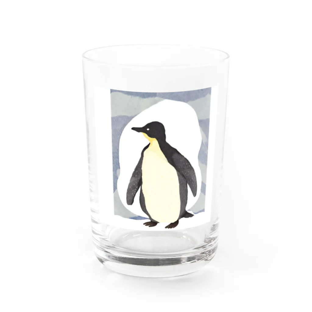 tarororonの水彩画ペンギン Water Glass :front