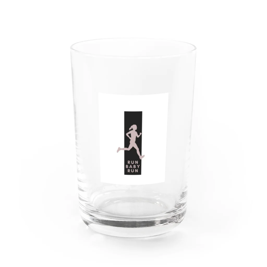 hirasan3のモダンでシンプルなランナーのシルエット Water Glass :front