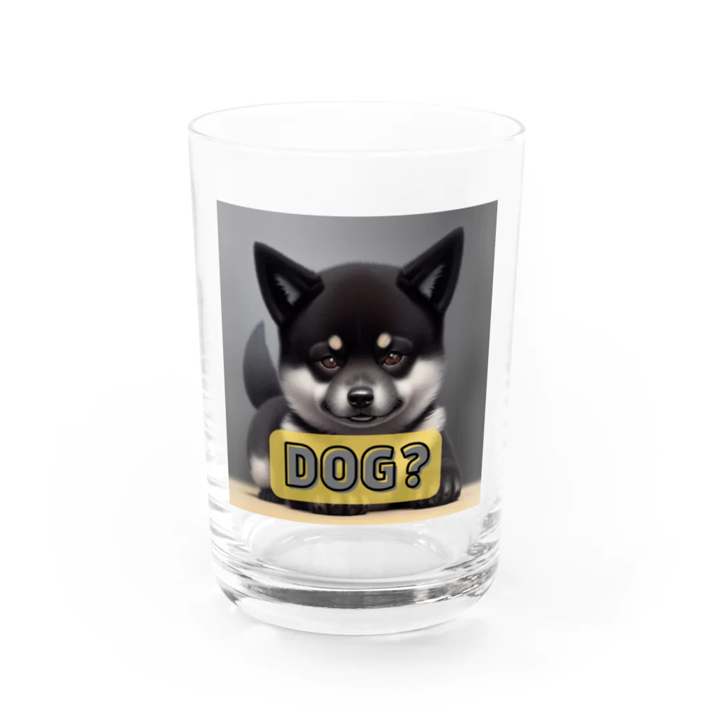 ケマオの店「ZF」の🐕 ケマオの「DOG?」黒柴犬グッズ 🐾 グラス前面