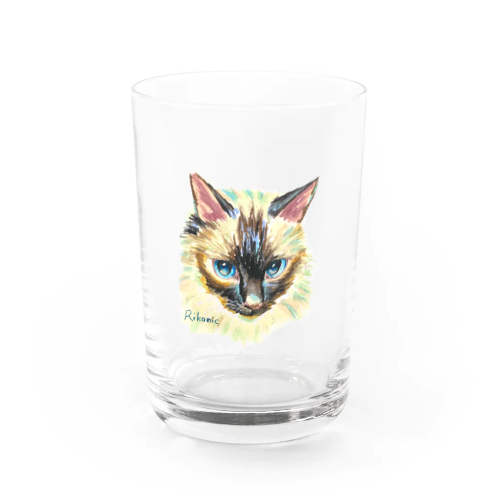 Rikonic -oilpastel-のラグドール Water Glass :front