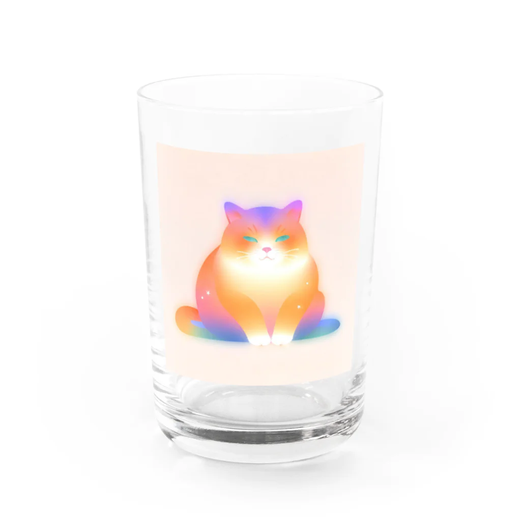 aoking_のグラデーション猫 Water Glass :front