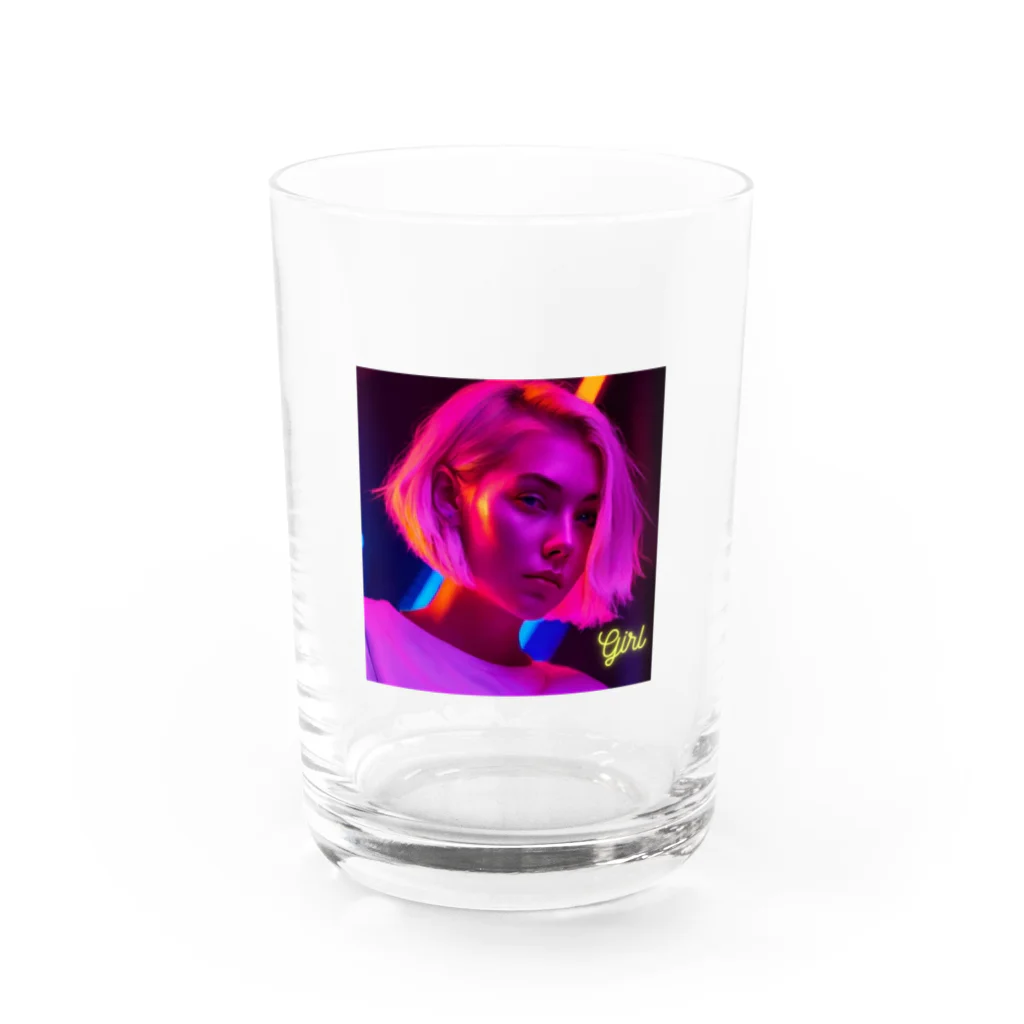 HAYATAのgirl  Water Glass :front