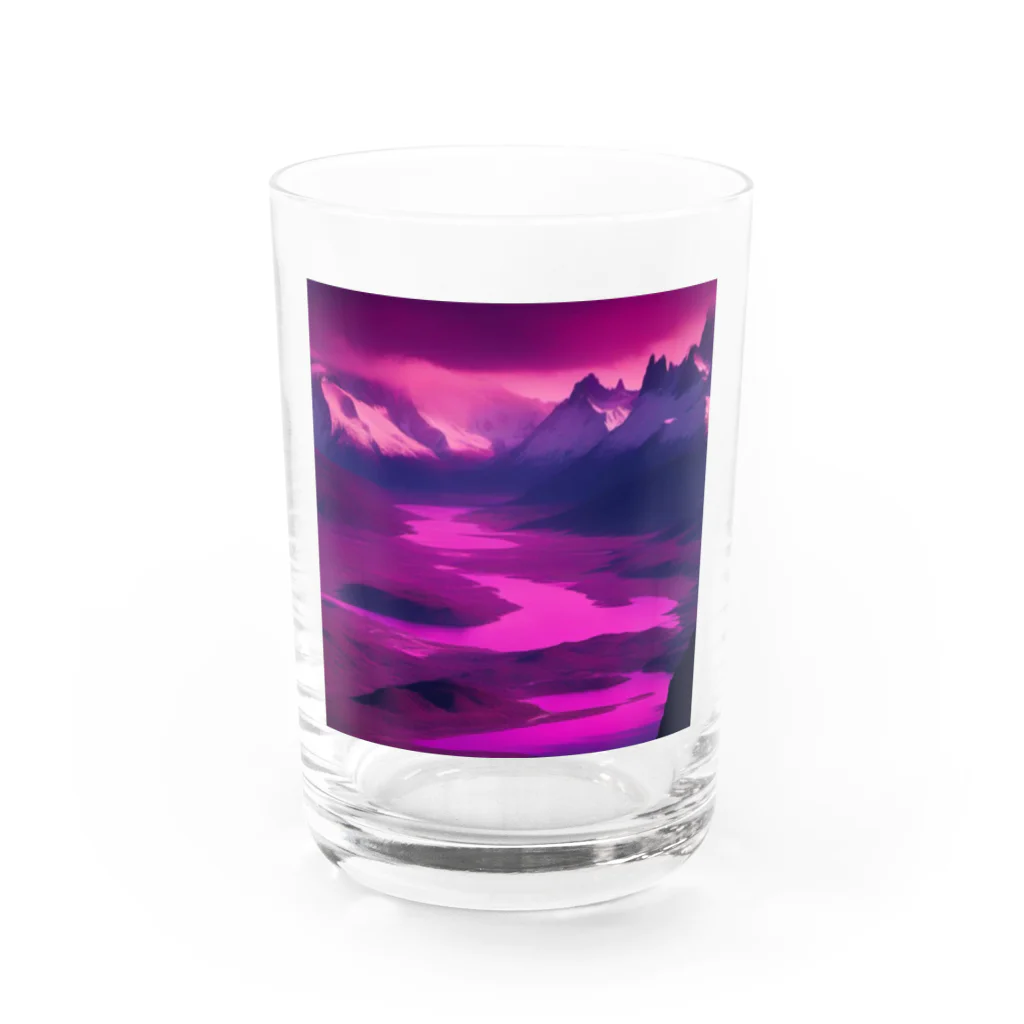 YoMiTの有名な観光スポットをイメージした画像：パタゴニア（アルゼンチン、チリ） Water Glass :front