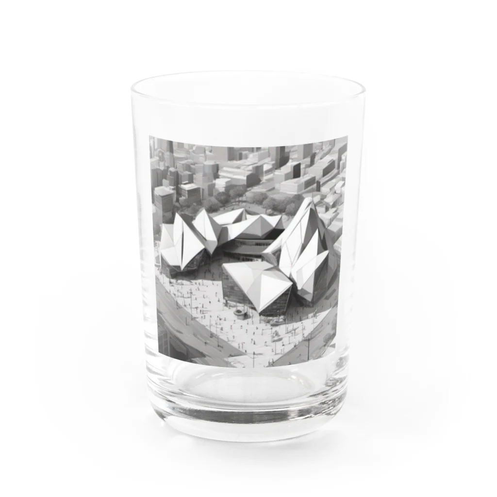 YoMiTの有名な観光スポットイメージ画像：メルボルンのフェデレーションスクエア（オーストラリア、メルボルン） Water Glass :front