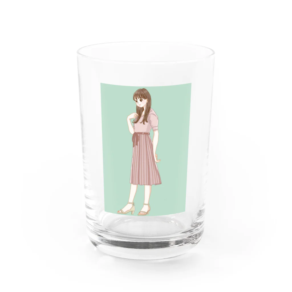 kashika art&designの毛先だけ跳ねちゃうなあ Water Glass :front