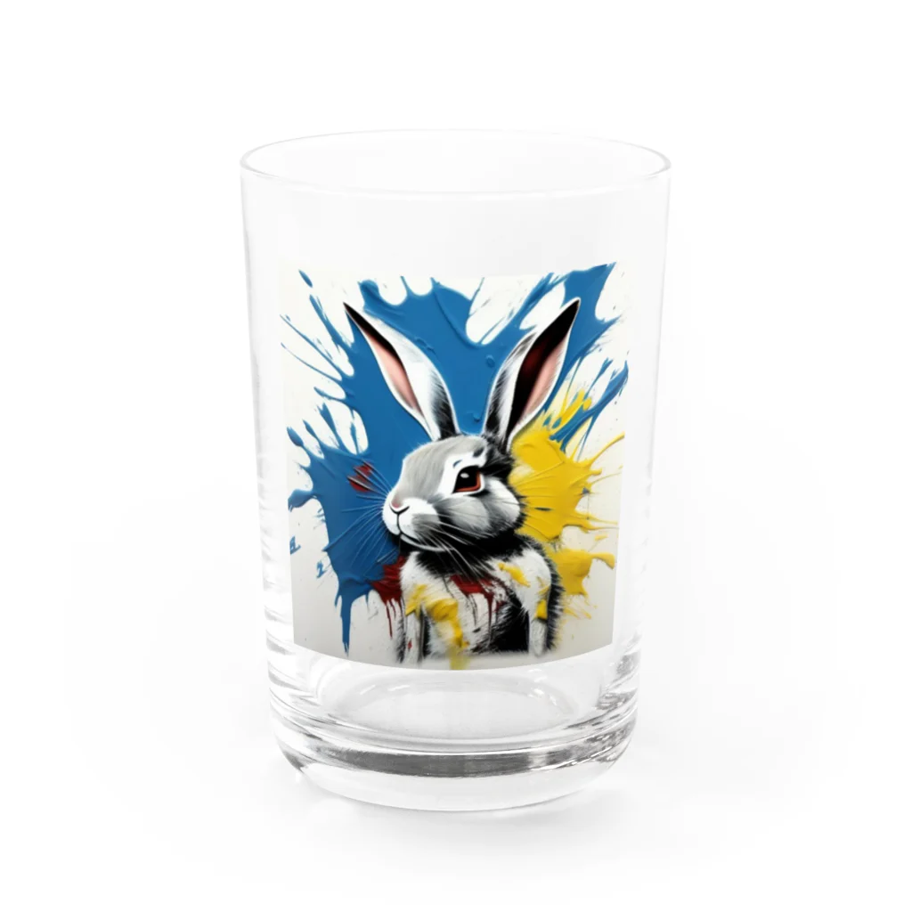 mojaのアートうさぎ🐰 Water Glass :front