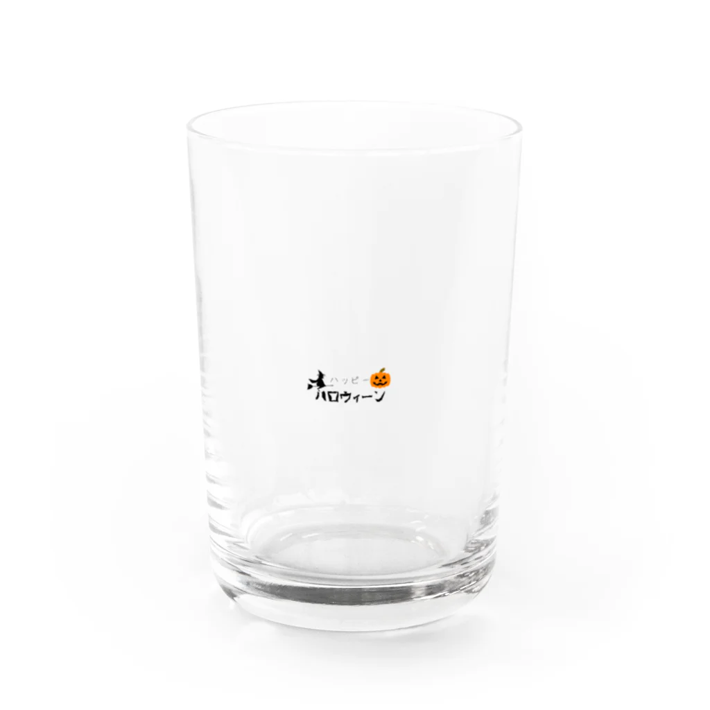 TAIYO 猫好きの日本風ハロウィンロゴ Water Glass :front