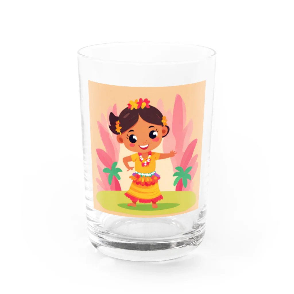 オハナショップのフラダンサーナナちゃん Water Glass :front