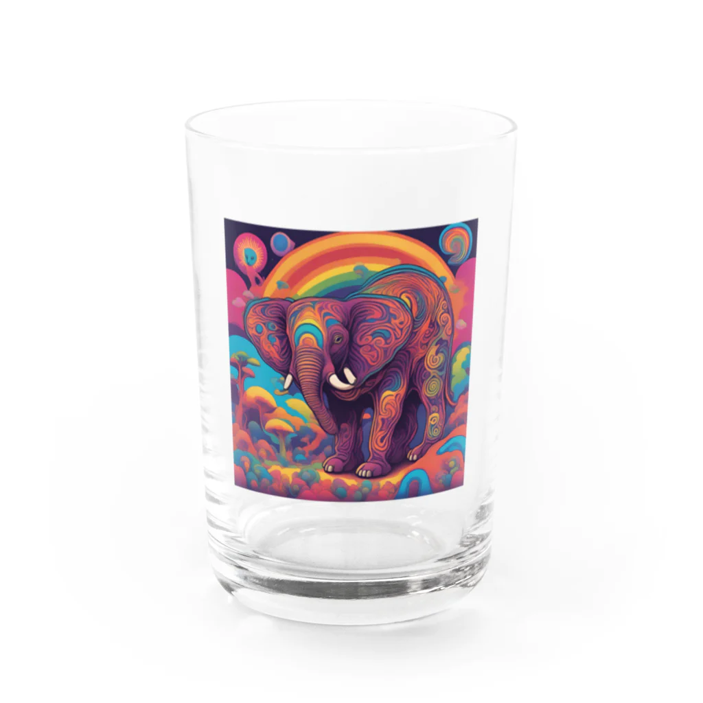 未来の未来　世界はみんなのモノの夜更かしをする動物達 Water Glass :front