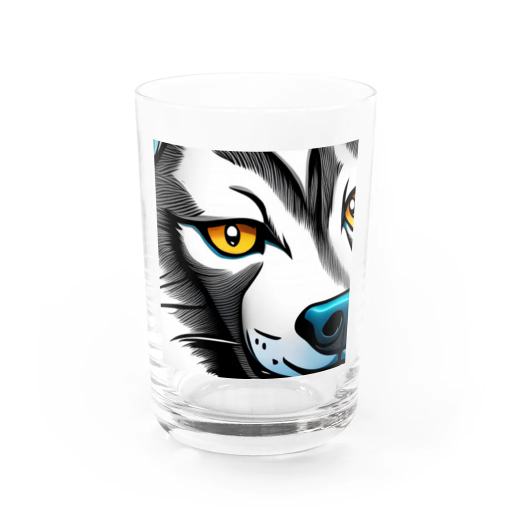 もしもショップのカッコイイ　犬 Water Glass :front