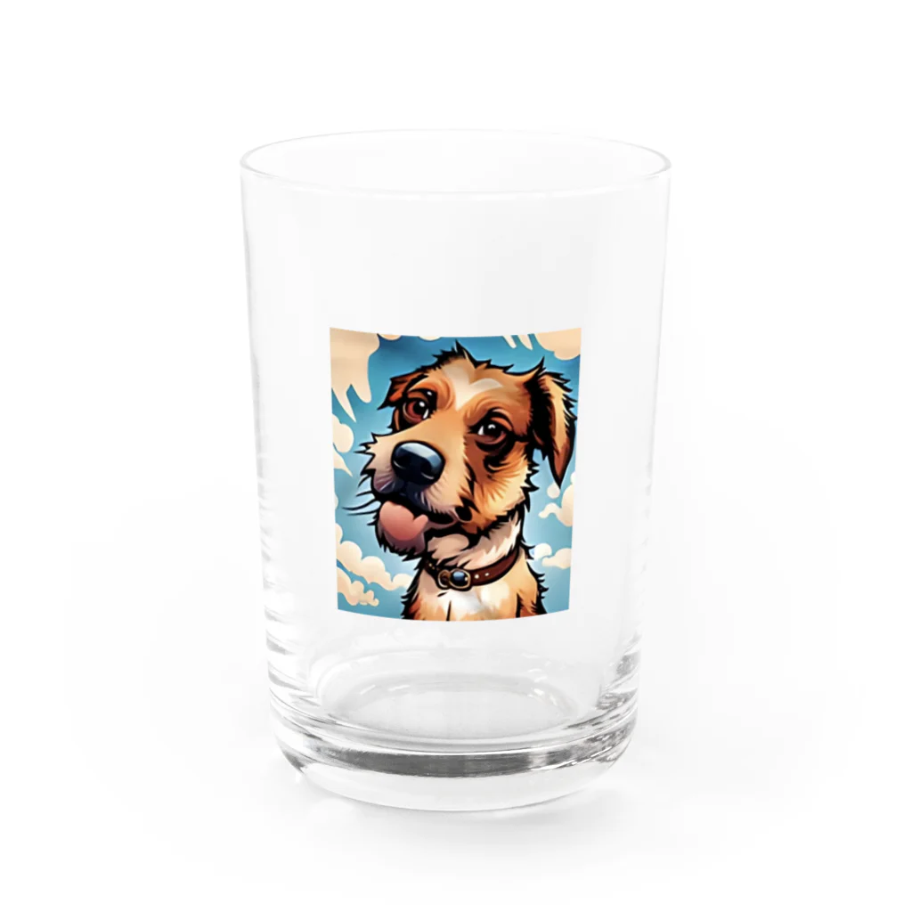 だーのハワイアンドッグ　モカちゃん Water Glass :front