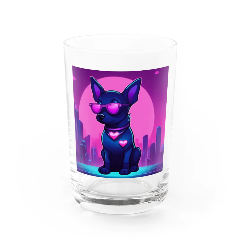 k-famのファッションドッグ・ピンク Water Glass :front