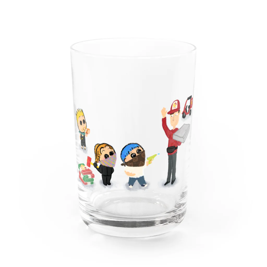 Dot-Takの宅配ピザ Water Glass :front