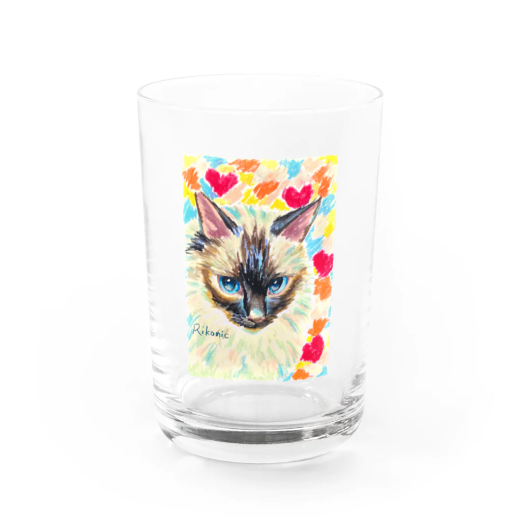 Rikonic -oilpastel-のラグドール Water Glass :front