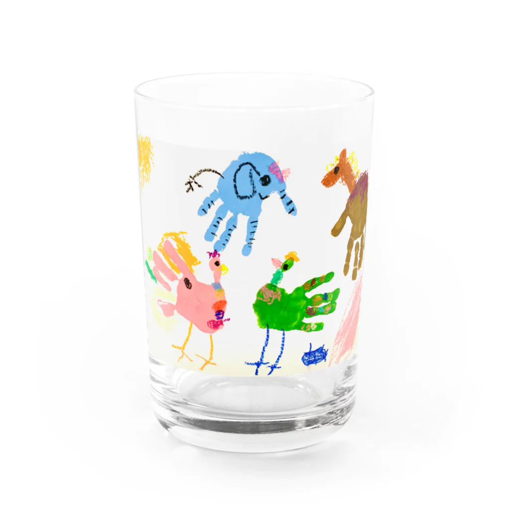 おててのどうぶつえんのおててのどうぶつえん Water Glass :front