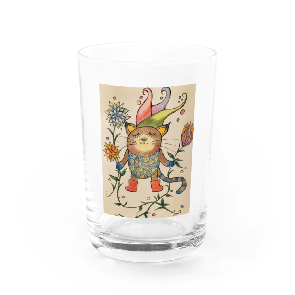 suuのカラフル猫 Water Glass :front