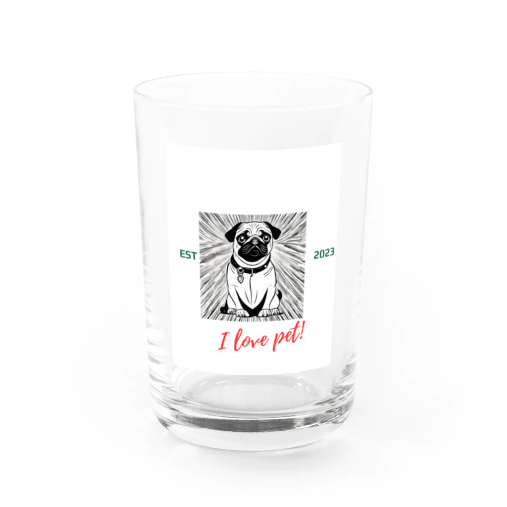 ワンダーワールド・ワンストップのDog　ペット好き⑥ Water Glass :front