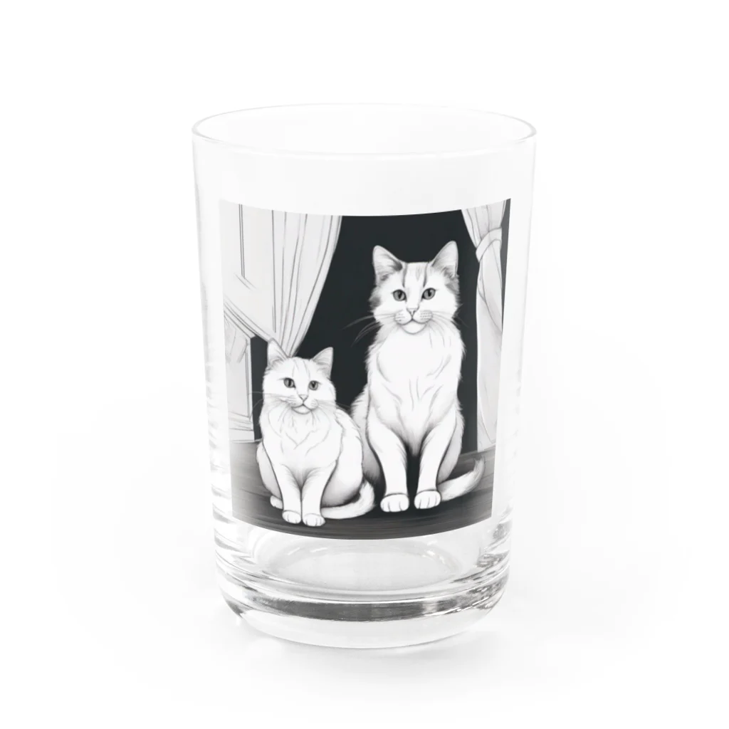 チェリモヤのねこちゃんおすわり Water Glass :front