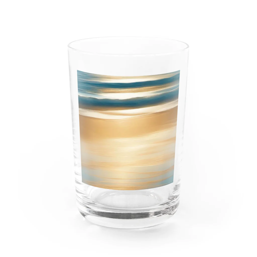 moribouの海岸線のイラストグッズ Water Glass :front