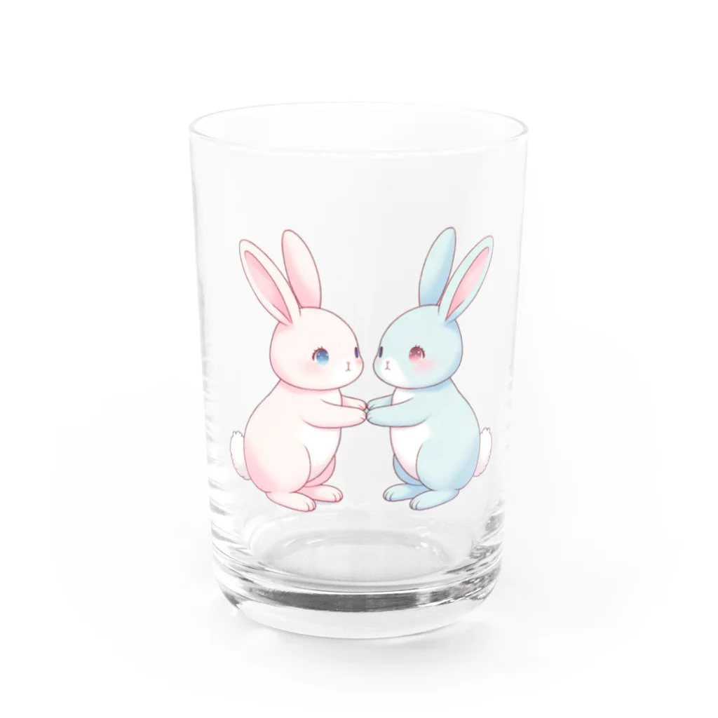 ゆるふわショップのゆるふわうさぎ Water Glass :front