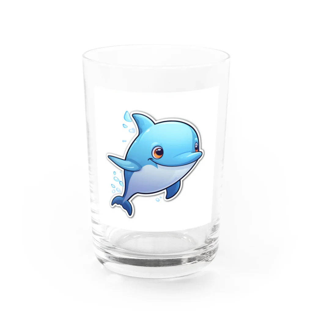 ワクワクセレブレイトのイルカくん Water Glass :front