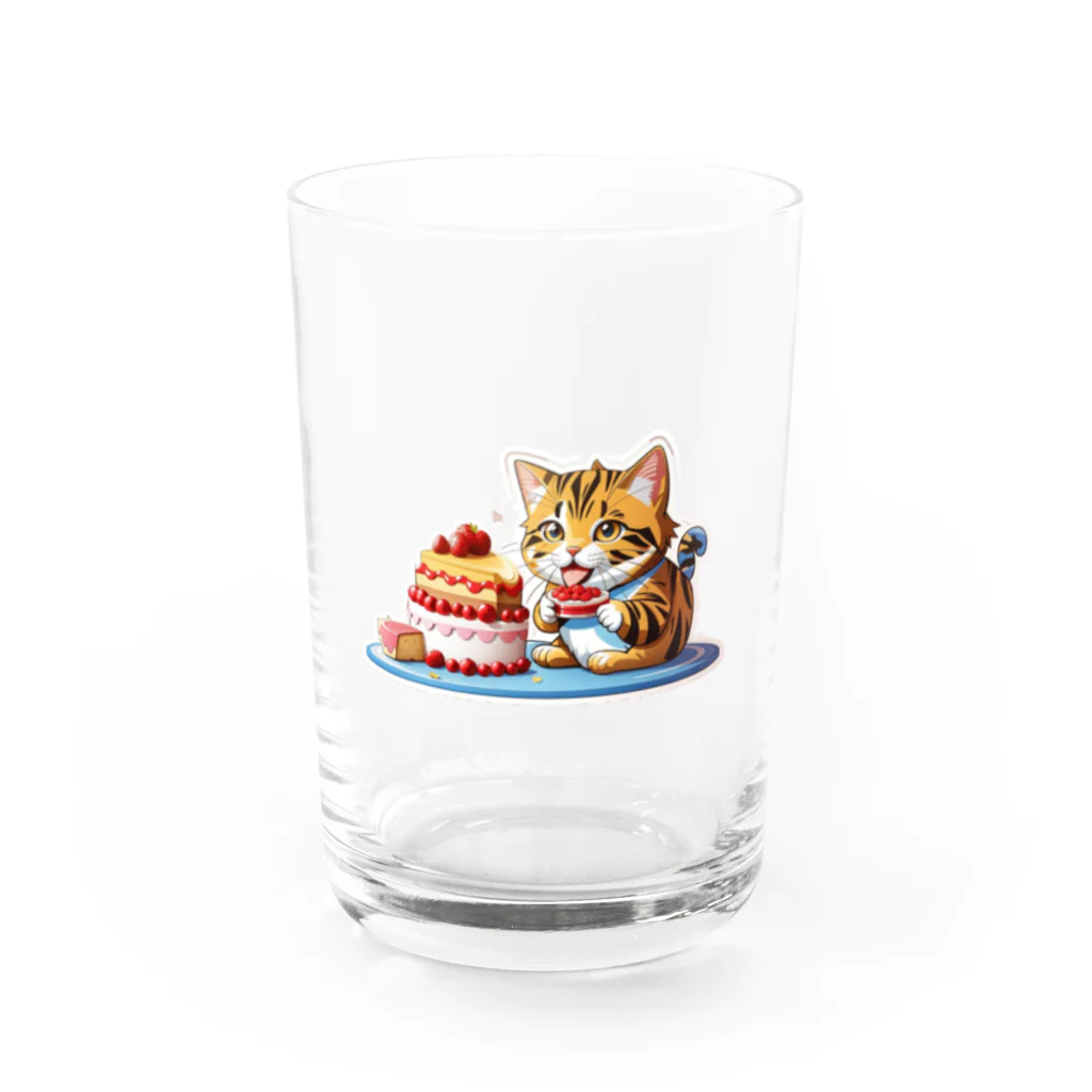 Auraのぱくぱくネコちゃん Water Glass :front