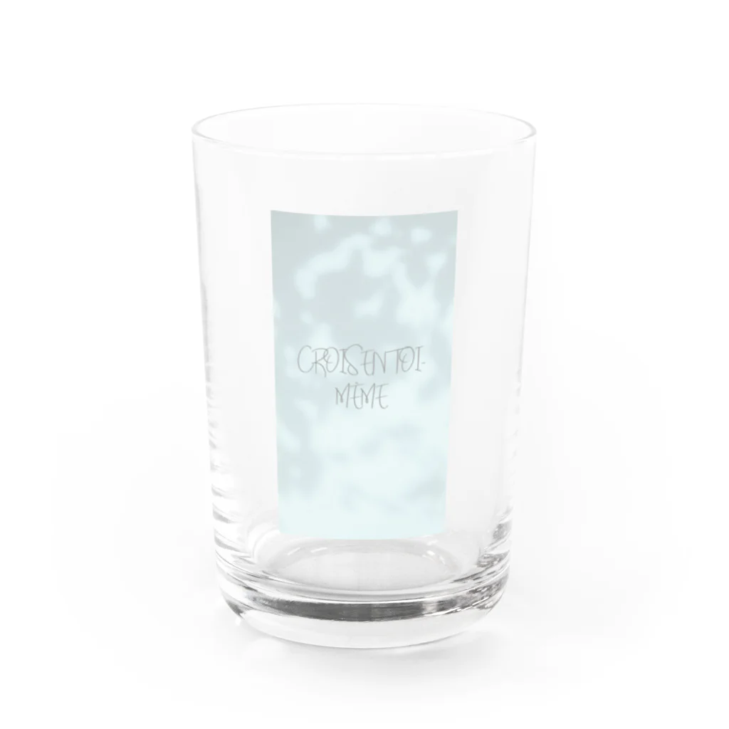 zillのフランス語だから恥ずかしくないポジティブメッセージ Water Glass :front