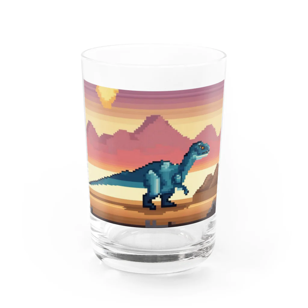 iikyanの恐竜㊺　マジュンガサウルス Water Glass :front
