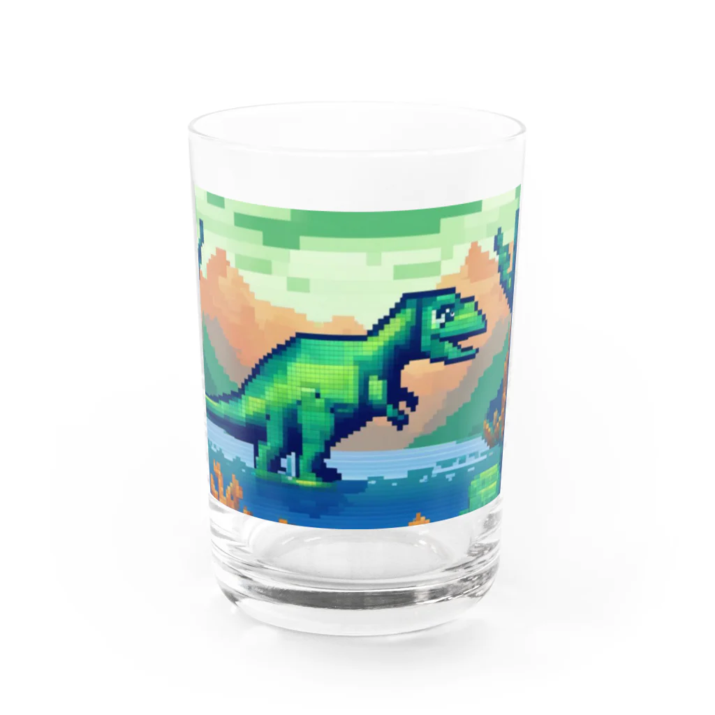 iikyanの恐竜58　ネプチュノサウルス Water Glass :front