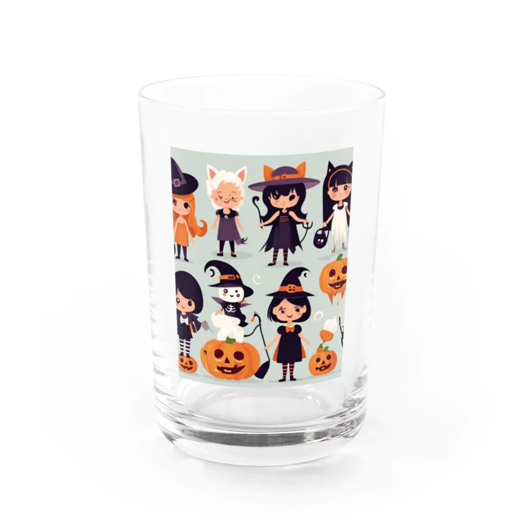 ワンダーワールド・ワンストップのかわいいたくさんのハローウィーンキャラクター③ Water Glass :front