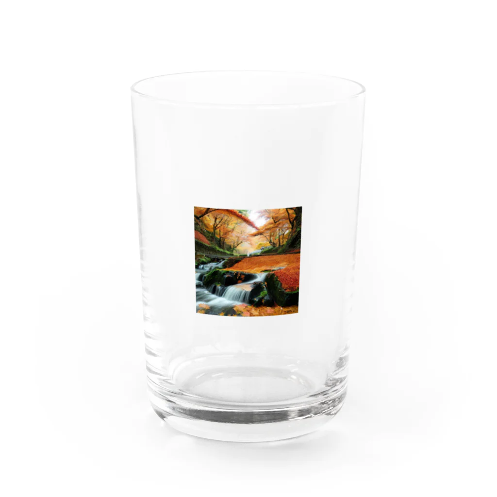 じんパパの紅葉です Water Glass :front