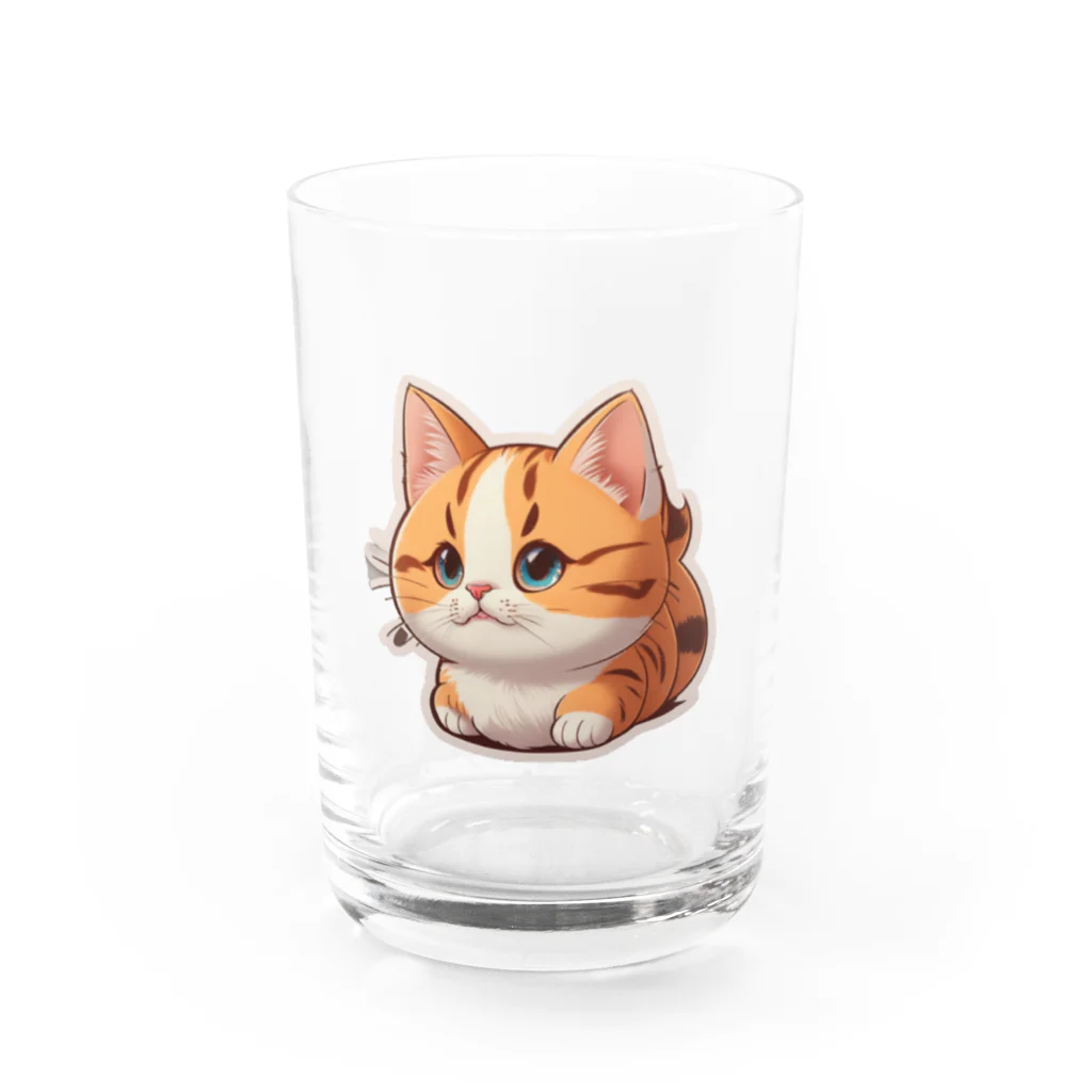 Auraのまん丸猫ちゃん Water Glass :front