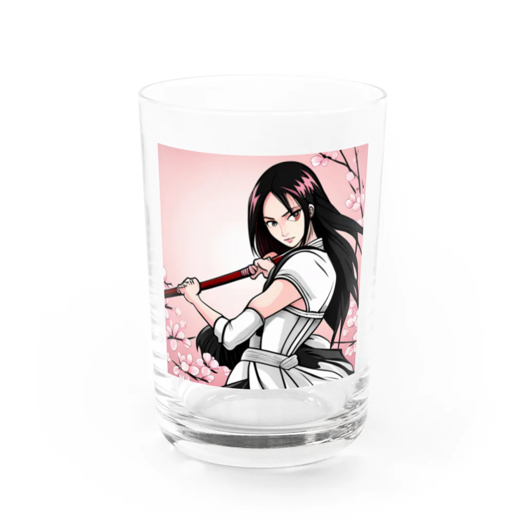 maco9486の女戦士 Water Glass :front